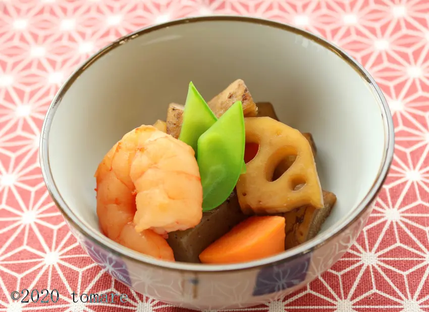 えびと根菜の煮物