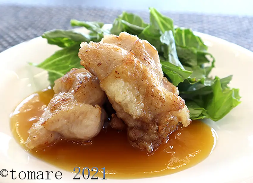 鶏の竜田揚げ～オレンジソースかけ～