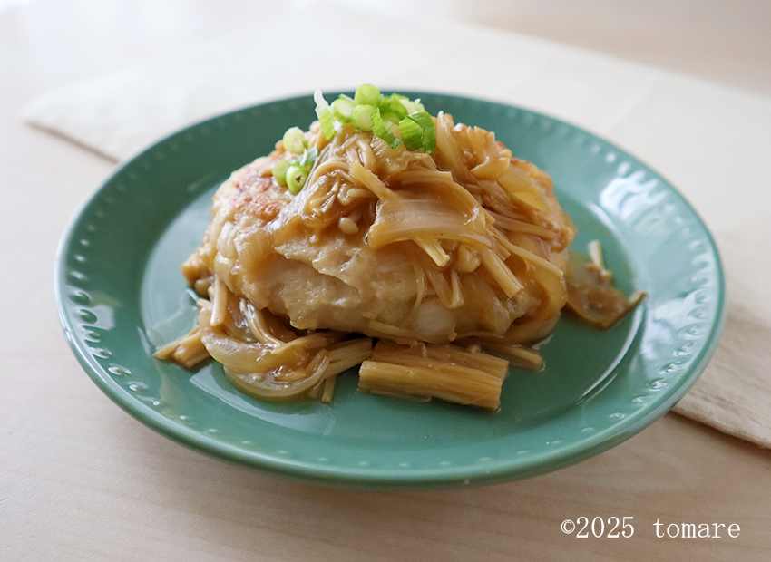 新玉ねぎの和風ハンバーグ